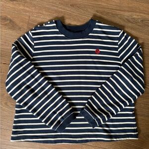 Lululemon Navy/White Striped crew neck